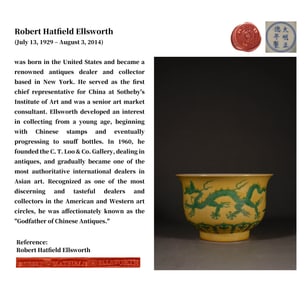 A YELLOW-GROUND WITH GREEN 'DRAGON' BELL-SHAPED BOWL