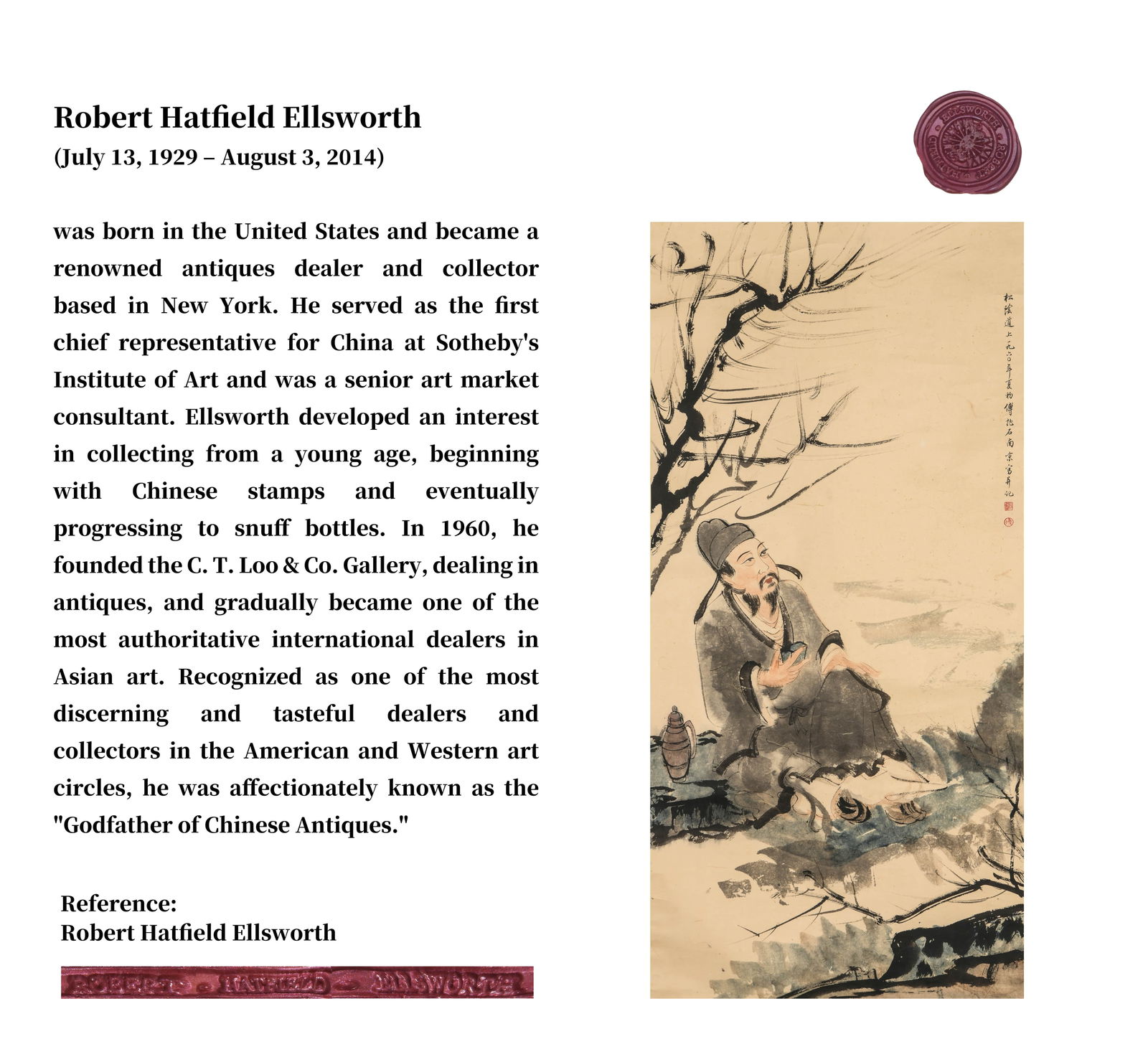 FU BAOSHI (1904-1965), ATTRIBUTED TO, NOBLE SCHOLAR UNDER PINE SHADE: FU BAOSHI (1904-1965), ATTRIBUTED TO, NOBLE SCHOLAR UNDER PINE SHADE Dimensions: Length: 140 cm (55.1 in.), Width: 67 cm (26.4 in.). All measurements are approximate. Any condition statement is given
