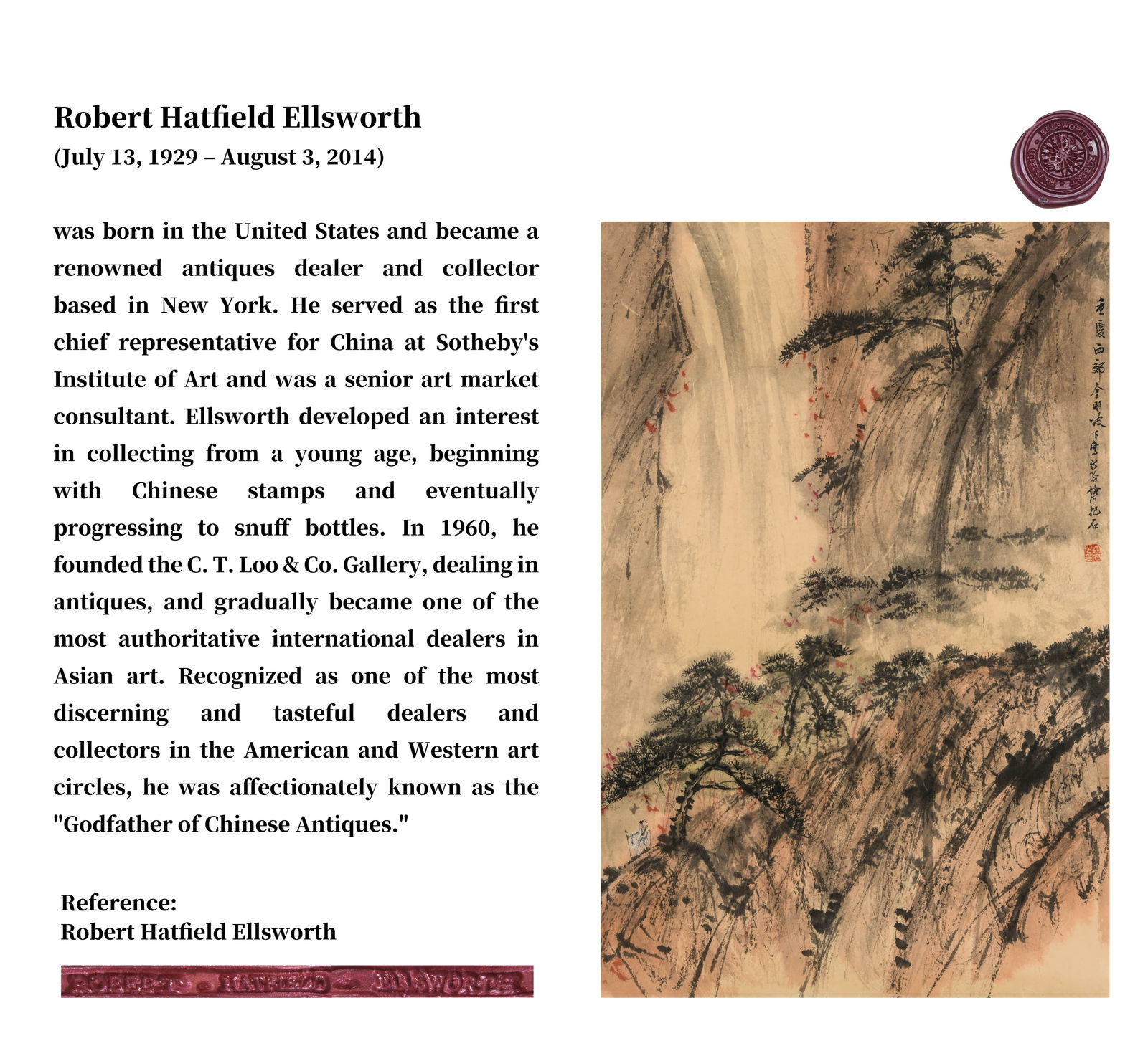 FU BAOSHI (1904-1965), ATTRIBUTED TO, LANDSCAPE WITH NOBLE SCHOLAR: FU BAOSHI (1904-1965), ATTRIBUTED TO, LANDSCAPE WITH NOBLE SCHOLAR Dimensions: Length: 69 cm (27.2 in.), Width: 44 cm (17.3 in.). All measurements are approximate. Any condition statement is given as