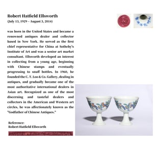 A PAIR OF DOUCAI 'FLOWER AND BIRD ' STEM CUPS