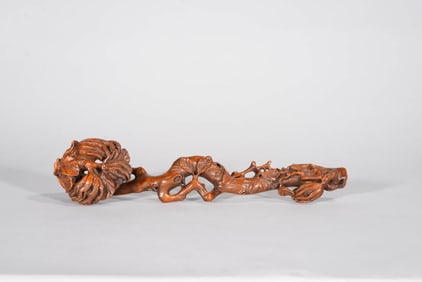 A BOXWOOD 'BUDDHA'S HAND' RUYI SCEPTER