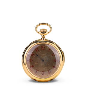 PATEK PHILIPPE 18K FIVE-MINUTE REPEATER ANTIQUE POCKET WATCH: PATEK PHILIPPE 18K FIVE-MINUTE REPEATER ANTIQUE POCKET WATCH Dimensions: Weight: 94.0 g. Diameter 49 mm (1.93 in). All measurements are approximate.