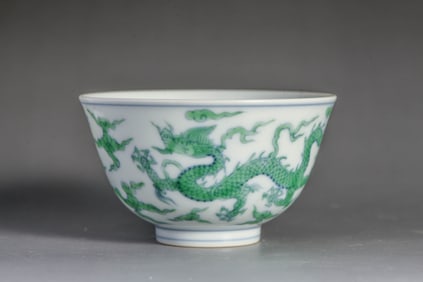 A DOUCAI 'DRAGON' CUP