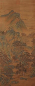 QIU YING (C.1494–1552), ATTRIBUTED TO, BLUE-GREEN LANDSCAPE