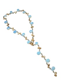 VINTAGE NATURAL FRESHWATER PEARL OPAL Y-CHAIN