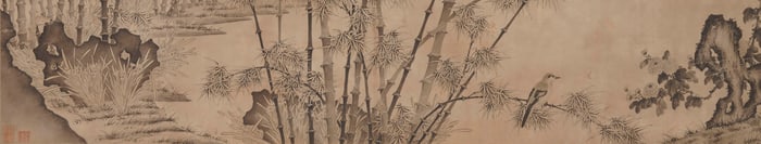 ANONYMOUS, BAMBOO, ROCK, FLOWERS AND BIRDS