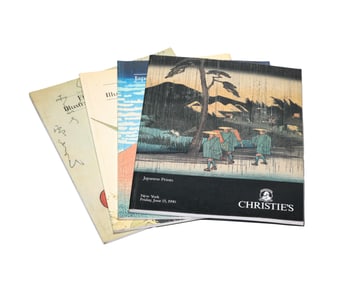 FOUR JAPANESE ART AUCTION CATALOGUES OF SOTHEBY'S, CHRISTIE'S (1985–1990)