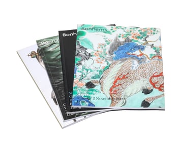 FOUR ASIAN ART AUCTION CATALOGUES OF BONHAMS, CHRISTIE'S (2009-2010)