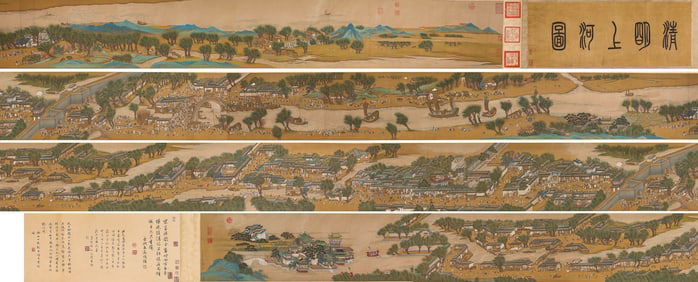 QIU YING (C.1494-1552), ATTRIBUTED TO, ALONG THE RIVER DURING QINGMING FESTIVAL