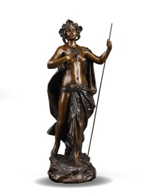 A BRONZE STATUE BY DONG "THE FAIRY WEARING POPPIES"