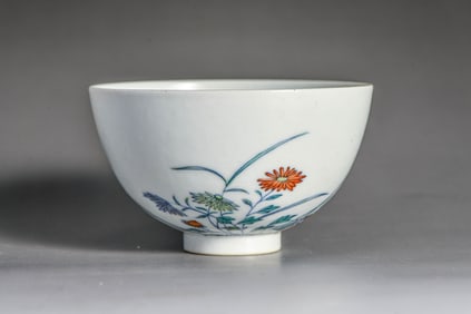A DOUCAI 'FLOWERS AND POETRY' CUP
