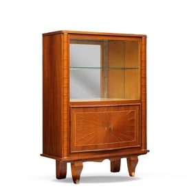A ROSEWOOD DISPLAY CABINET