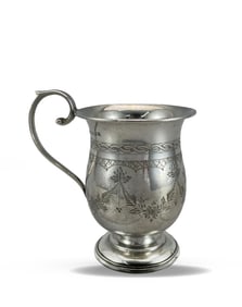SILVER HAND-CARVED MUG