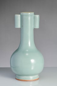 A PALE CELADON-GLAZED VASE