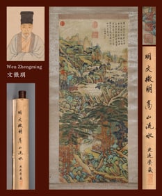 WEN ZHENGMING (1470-1559), ATTRIBUTED TO, HIGH MOUNTAINS AND FLOWING WATER