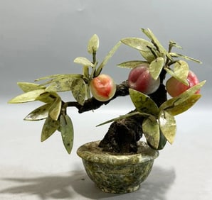 A JADEITE MINIATURE LANDSCAPE