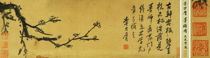 LI FANGYING (1695-1755), ATTRIBUTED TO, INK PLUM BLOSSOMS