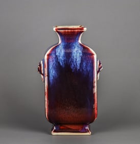 A FLAMBE-GLAZED VASE