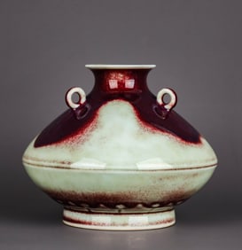 A FLAMBE-GLAZED VASE