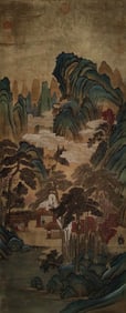 QIU YING (1494-1552), ATTRIBUTED TO, BLUE-GREEN LANDSCAPE