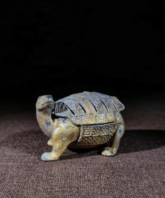 A GILDED BRONZE 'BLACK TORTOISE' CENSER