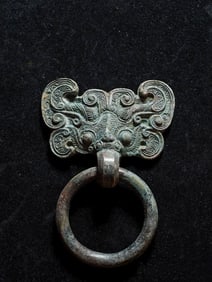 A WARRING STATES BRONZE DOOR KNOCKER