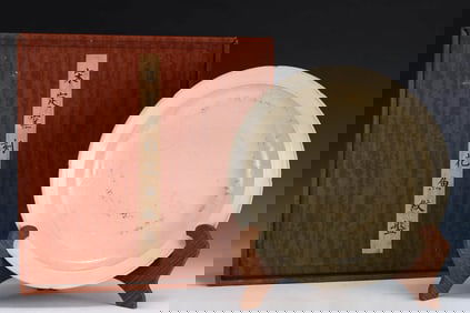 A DING TYPE INCISED 'FISH AND ALGAE' LARGE DISH