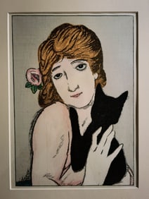 TAKEHISA YUMEJI (1884-1934), ATTRIBUTED TO, BLACK CAT