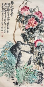 WU CHANGSHUO (1844-1927), ATTRIBUTED TO, IMMORTALS AND WEALTH