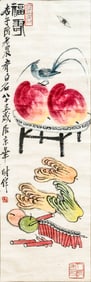 QI BAISHI (1864-1957), ATTRIBUTED TO, FORTUNE AND LONGEVITY