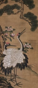 WANG YUAN (1280-1349), ATTRIBUTED TO, PINE AND CRANE