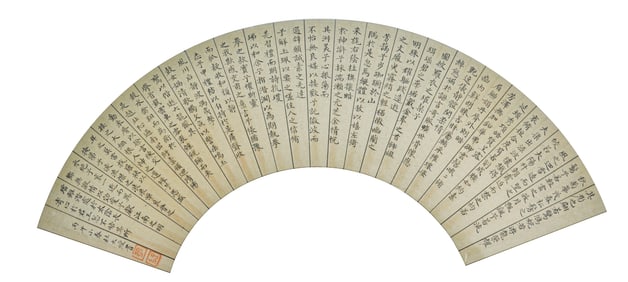 DU DASHOU (1544-1624), ATTRIBUTED TO, CALLIGRAPHY FAN