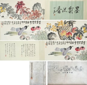 WU CHANGSHUO (1844-1927), ATTRIBUTED TO, FRUITS AND VEGETABLES
