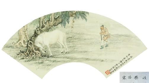 ZHU MEICUN (1911-1993), ATTRIBUTED TO, APPRAISING HORSES AFTER ZHAO MENGFU