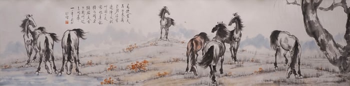 XU BEIHONG (1895-1953), ATTRIBUTED TO, HORSE GROUP
