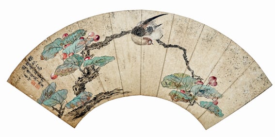LAN YING (1585-1664), ATTRIBUTED TO, FLOWER AND BIRD FAN