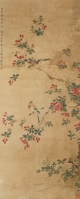 ZHOU LIANXIA (1909-2000), ATTRIBUTED TO, FLOWERS AND BIRDS