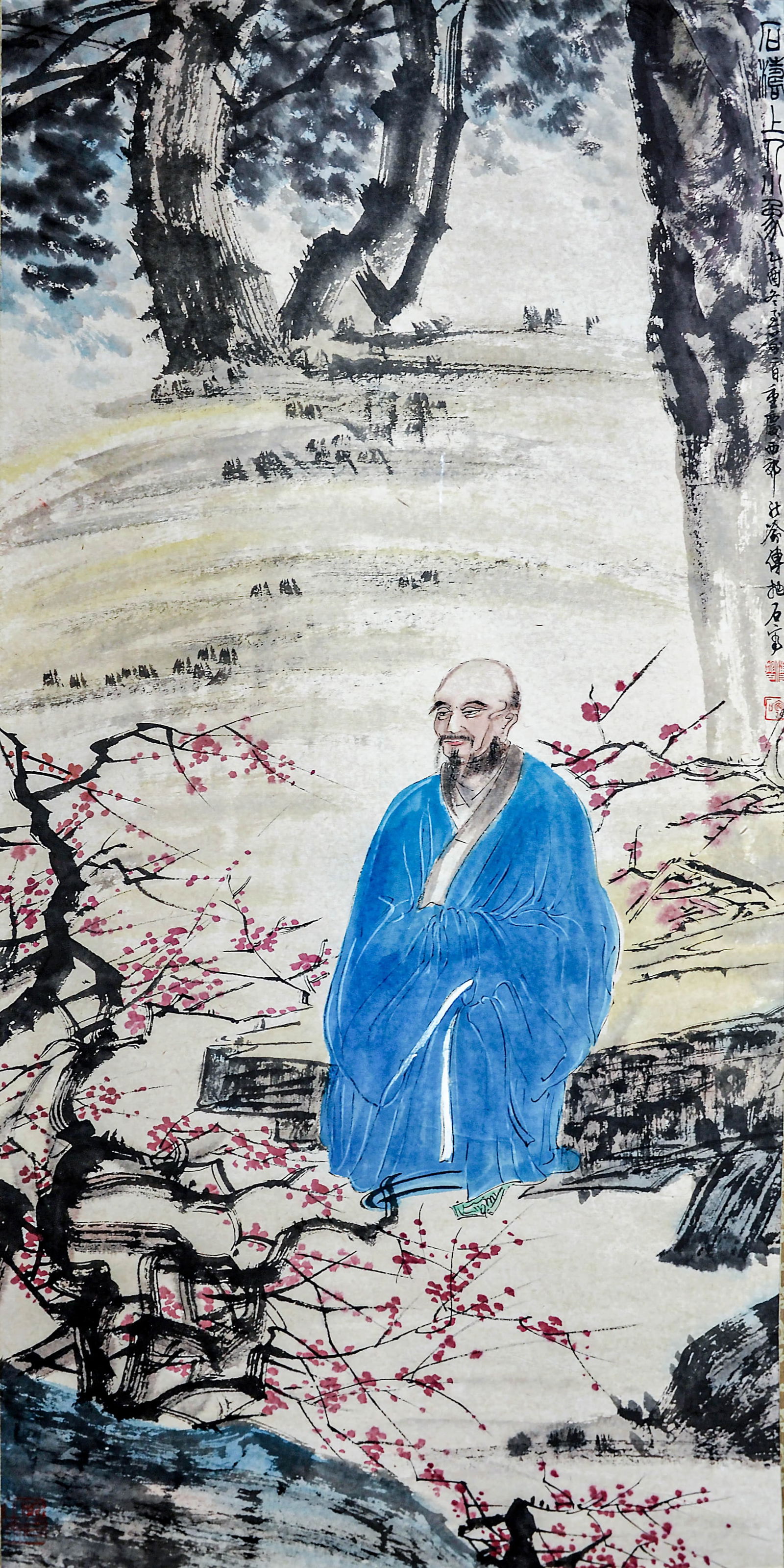 FU BAOSHI (1904-1965), ATTRIBUTED TO, PORTRAIT OF SHITAO: FU BAOSHI (1904-1965), ATTRIBUTED TO, PORTRAIT OF SHITAO Dimensions: Length: 88 cm (34.6 in.), Width: 45 cm (17.7 in.). All measurements are approximate. Any condition statement is given as a courtesy