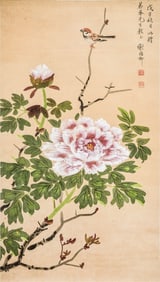XIE ZHILIU (1910-1997), ATTRIBUTED TO, FLOWERS AND BIRDS