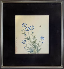 JIN ZHANG (1884-1939), ATTRIBUTED TO, FLOWERS AND BEES