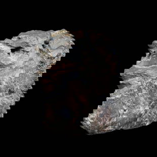 A METEORITE SPECIMEN: A METEORITE SPECIMEN Weight: 1680 g. Any condition statement is given as a courtesy to a client, is only an opinion and should not be treated as a statement of fact. Alden's Auction assumes no respons