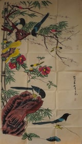 Lü JI (1439-1505), ATTRIBUTED TO, FLOWERS AND BIRDS