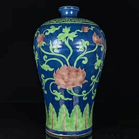 A SANCAI 'INTERLOCKING FLOWERS' MEIPING