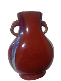 A FLAMBE-GLAZED VASE
