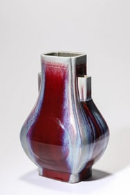 A FLAMBE-GLAZED VASE