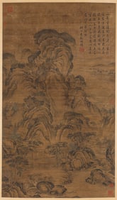LI CHENG (919-967), ATTRIBUTED TO, VISITING FRIEND BY STREAM AND MOUNTAIN