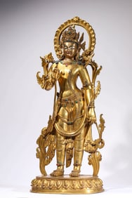 A GILT-BRONZE PADMAPANI AVALOKITESHVARA