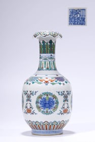 A DOUCAI 'FLORAL' VASE