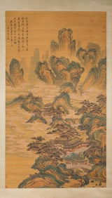 DONG BANGDA (1696-1769), ATTRIBUTED TO, LANDSCAPE WITH FIGURES