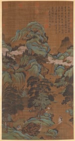 ZHAO BOJU (ACTIVE 12TH CENTURY), ATTRIBUTED TO, LANDSCAPE WITH FIGURES